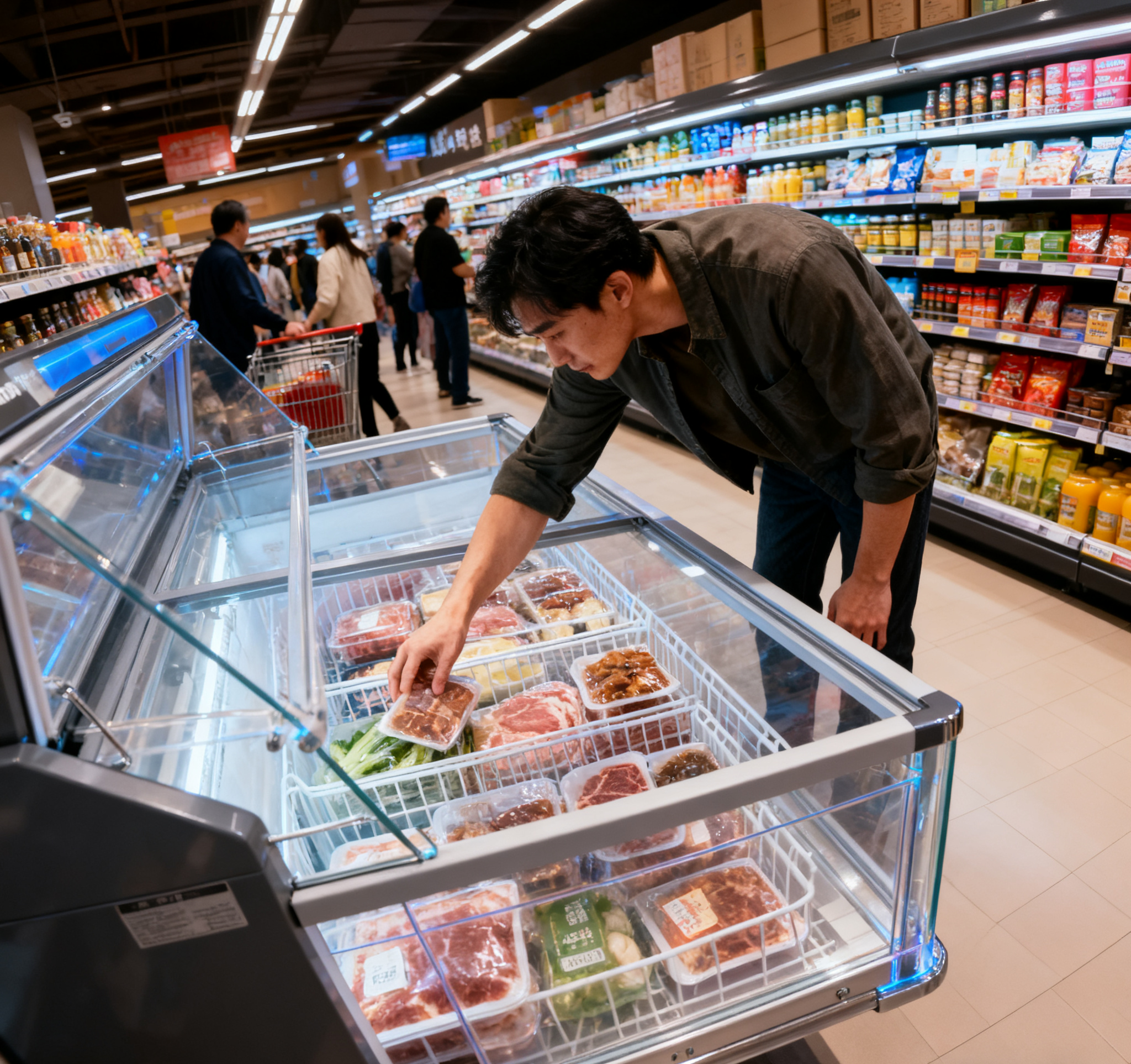 Standard supermarket freezer